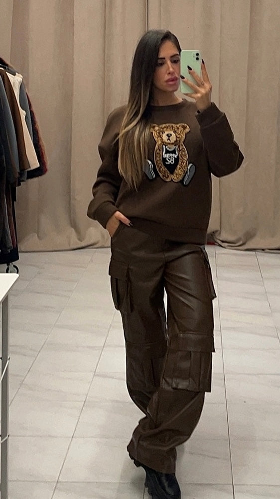 PANTALONE ECOPELLE CARGO